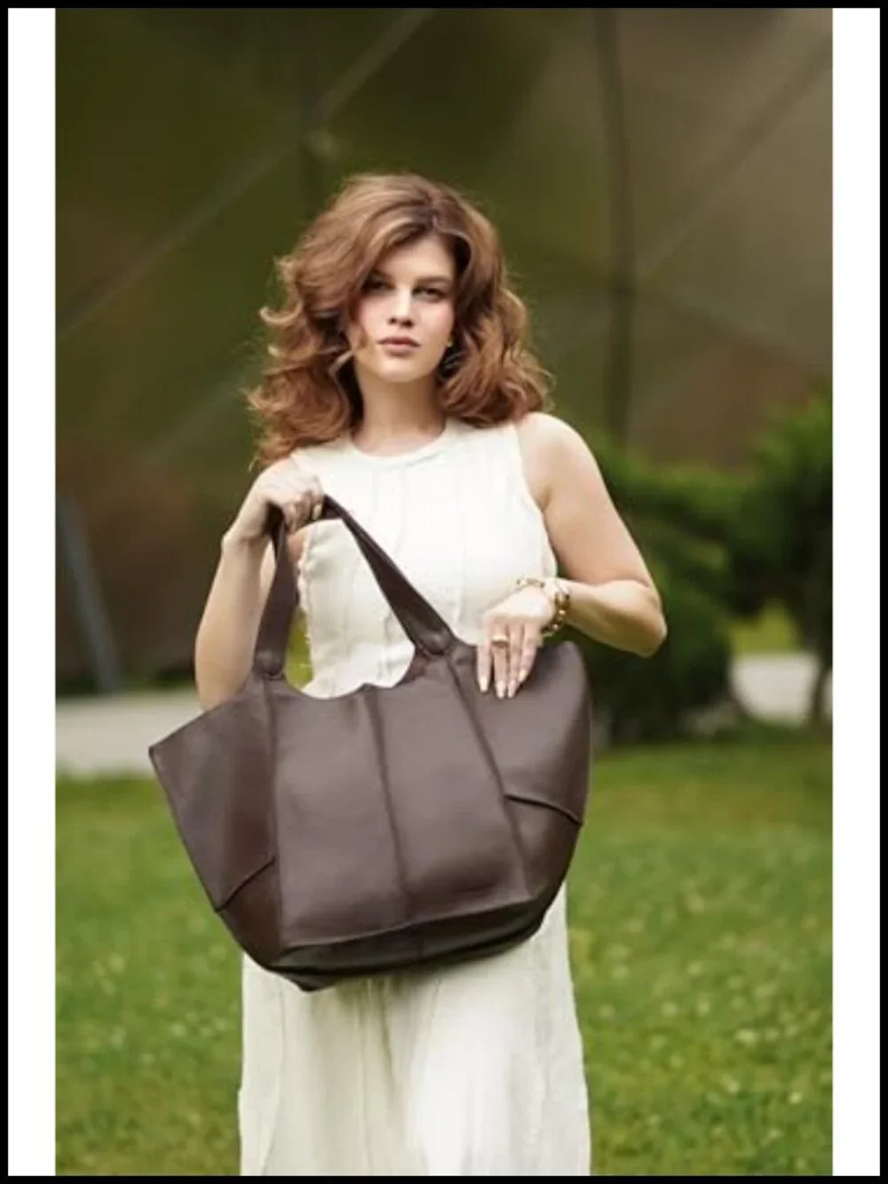 Large Slouchy Hobo Tote Bag Women Vegan Leather Handbag Shoulder Purse
